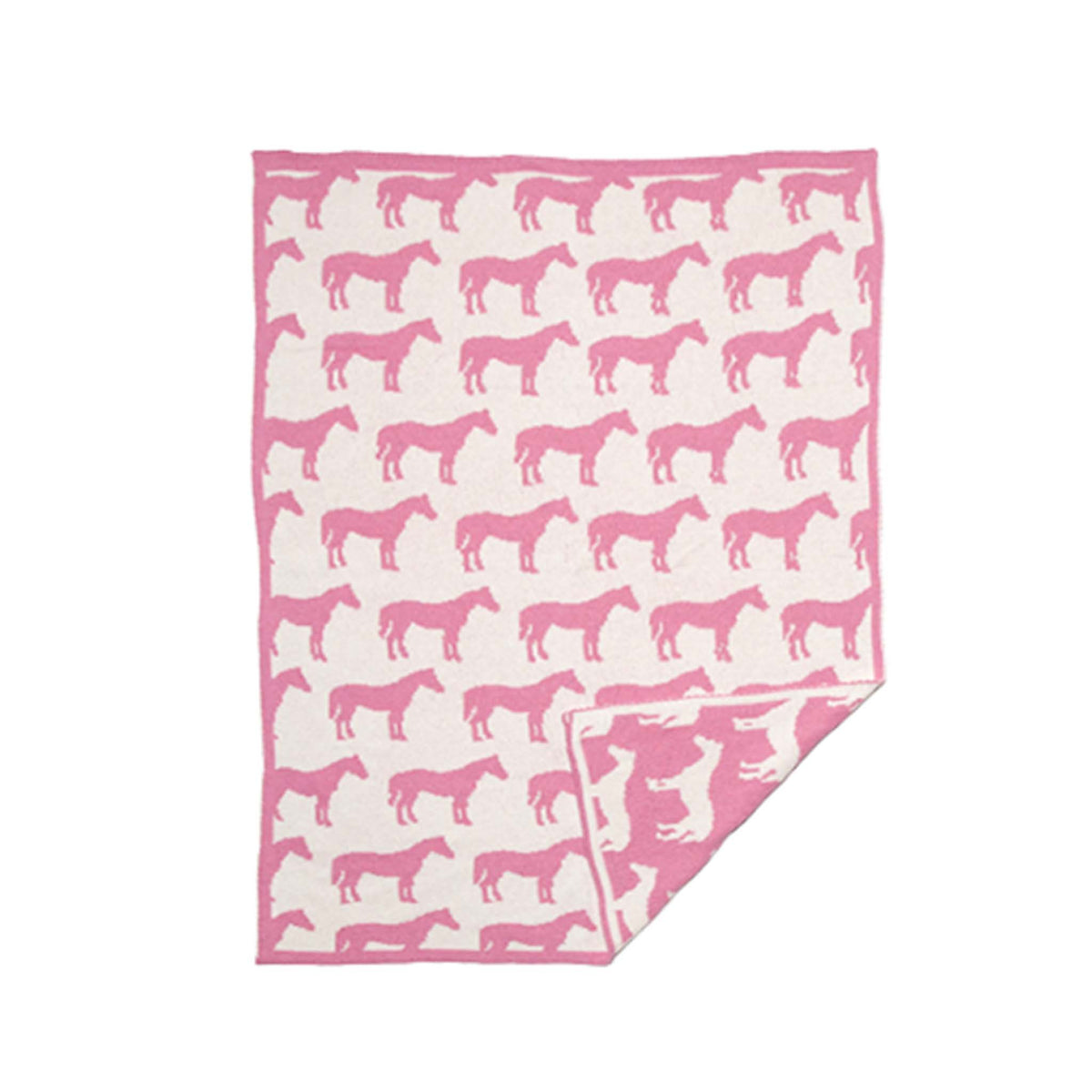 Baby Reversible Pony - Cotton Knit Blanket