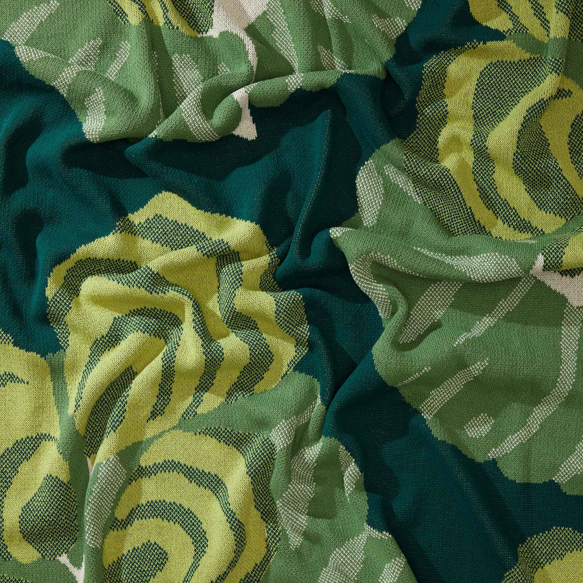 Floréal 7 by E.A. Seguy - Cotton Sustainable Knit Floral Throw Blanket