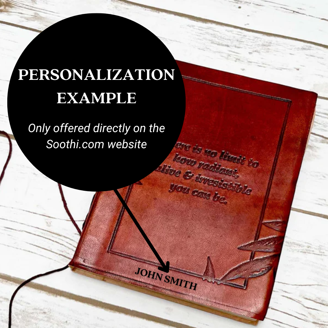 "No Limit To How Radiant" Leather Journal
