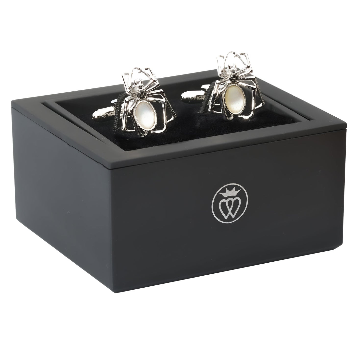 Crystal Spider Cufflinks – Gothic Luxury with Faceted Accents