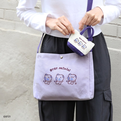 BTS  x BT21 Minini Canvas Bag And Pouch