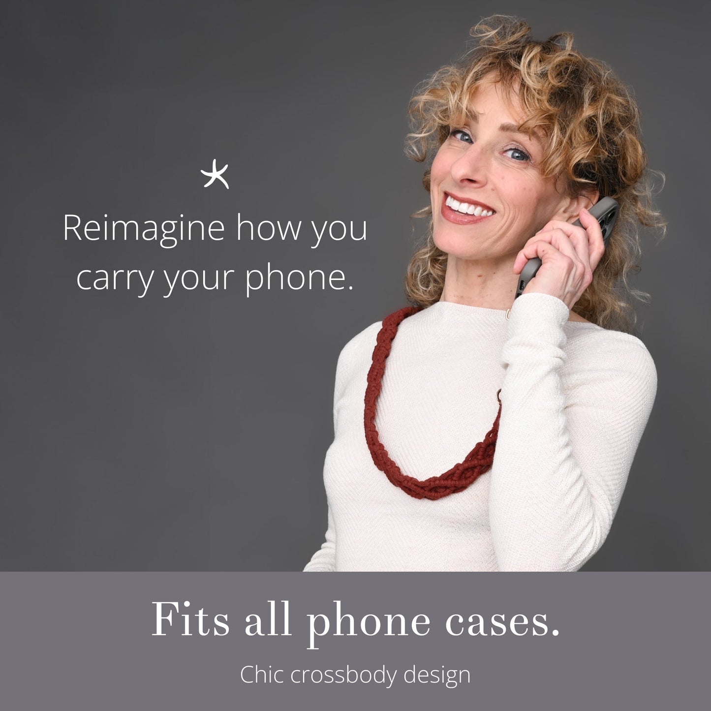 Wear Hope Macramé Crossbody Strap in Terra Cotta