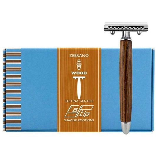 Fatip Double Edge Safety Razor Wood Zebrano Pc Nero