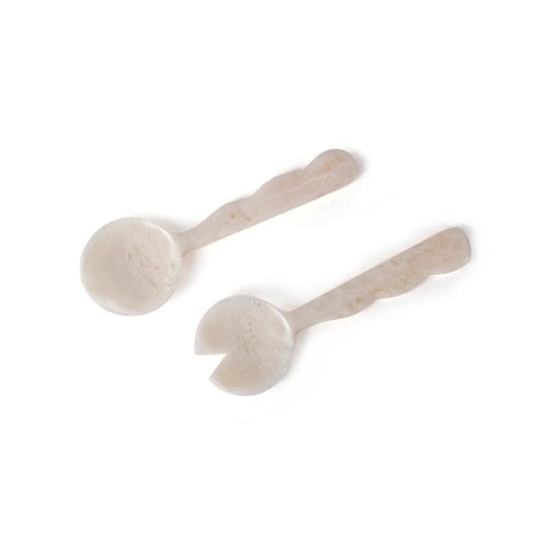 Resin Salad Server-Vanilla  (Set of 2), 12.40 x 3.93 Inches