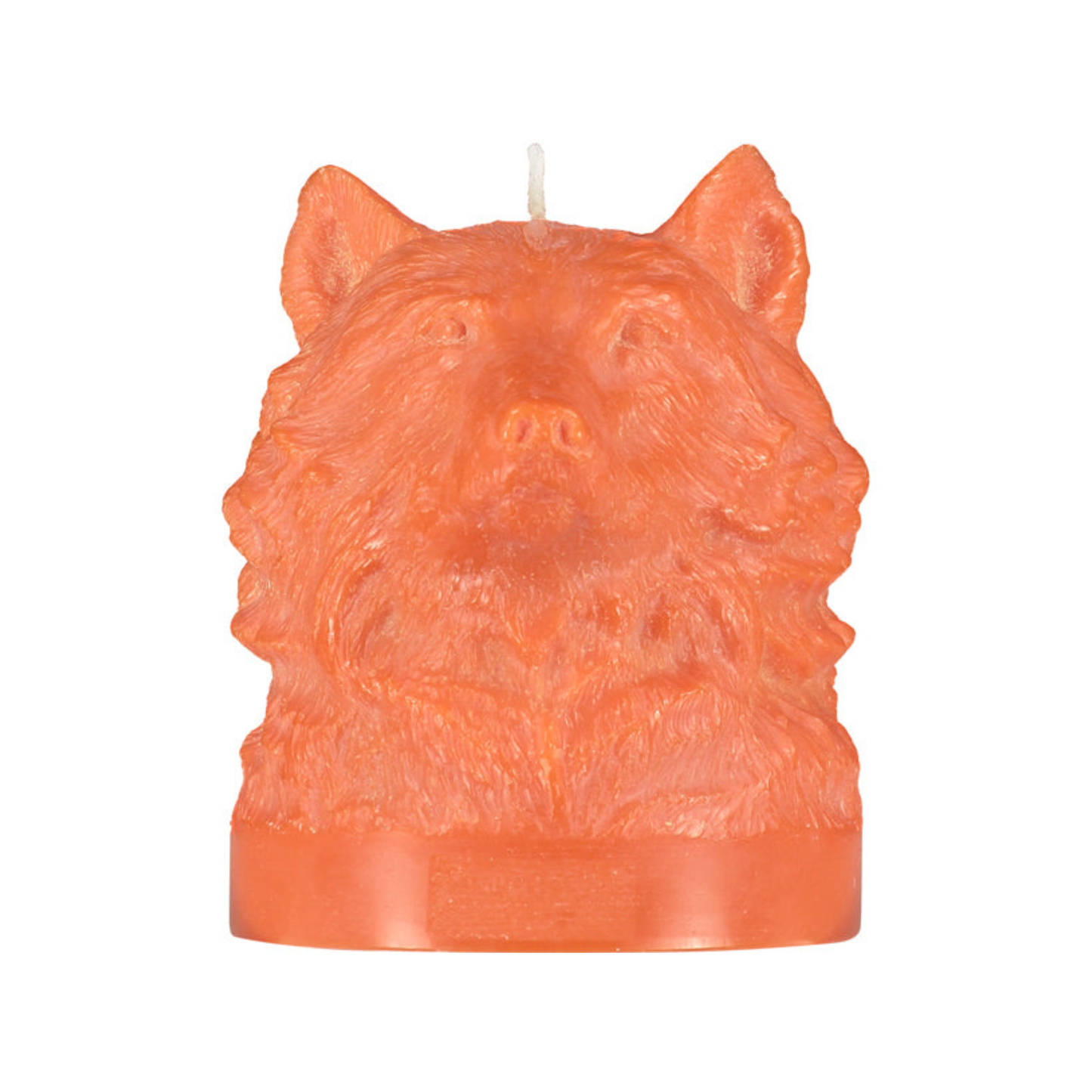 Orange Flame Wolf Head Candle