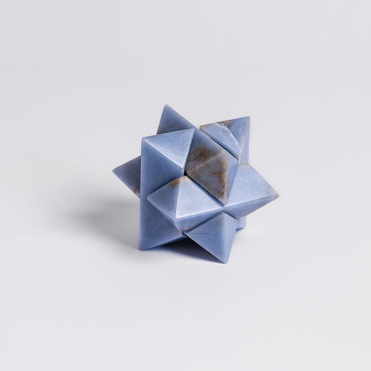 Burr 3D gemstone puzzle Angelite