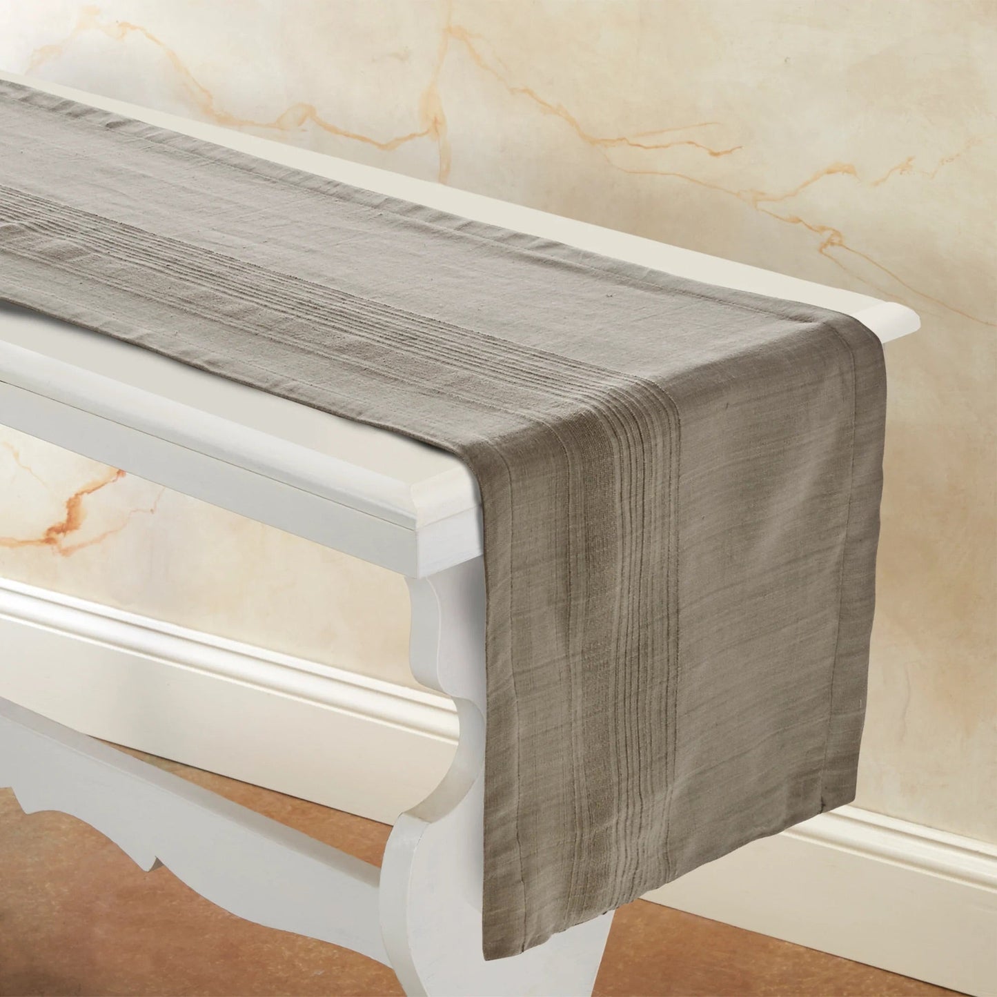 ECOLOOM Handwoven Cotton Table Runner. 100% Cotton – Artisan Made – Fair Trade