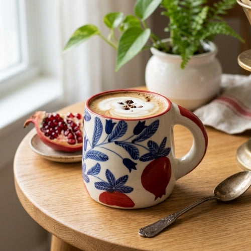 Anaar Coffee Mug- Red ,  3.5 X 3 Inches  (set of 2)