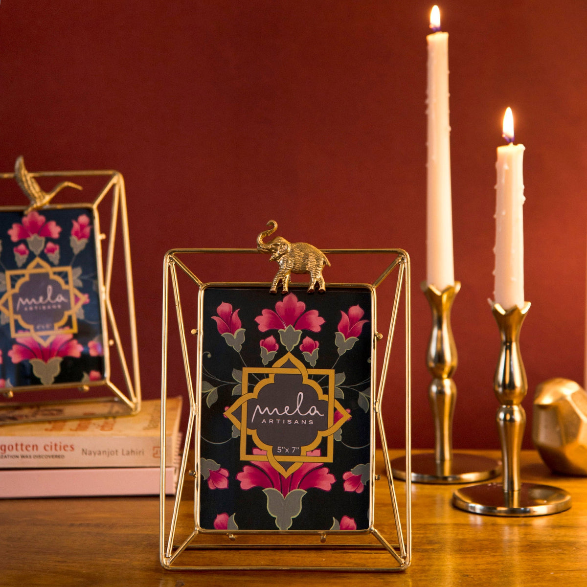 Gilded Elephant Photo Frame – 5x7, Gold