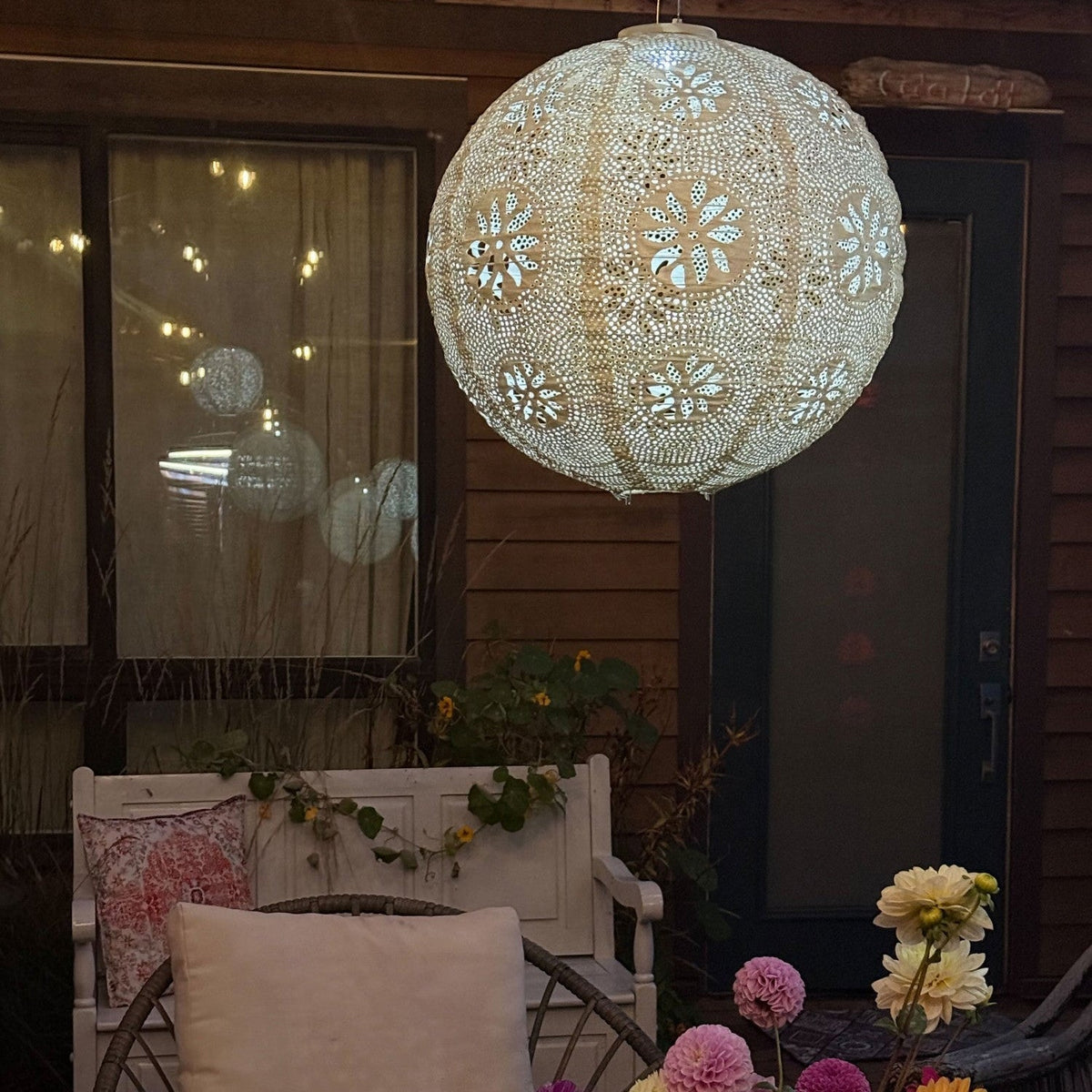 Stella Luxe Pearl Boho Battery-Powered Lantern 3-pack