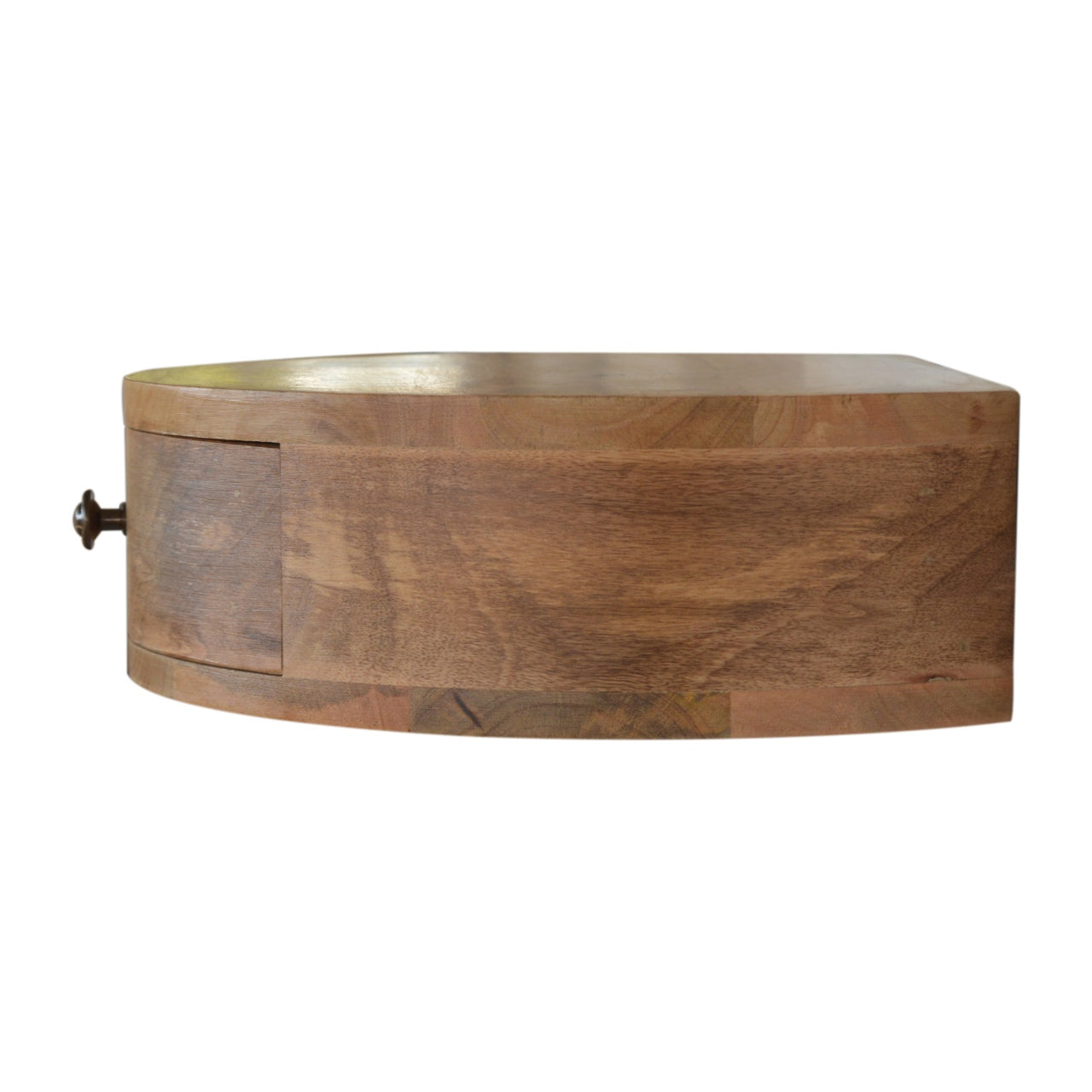 Solid Wood Wall-Mounted Rounded Nightstand
