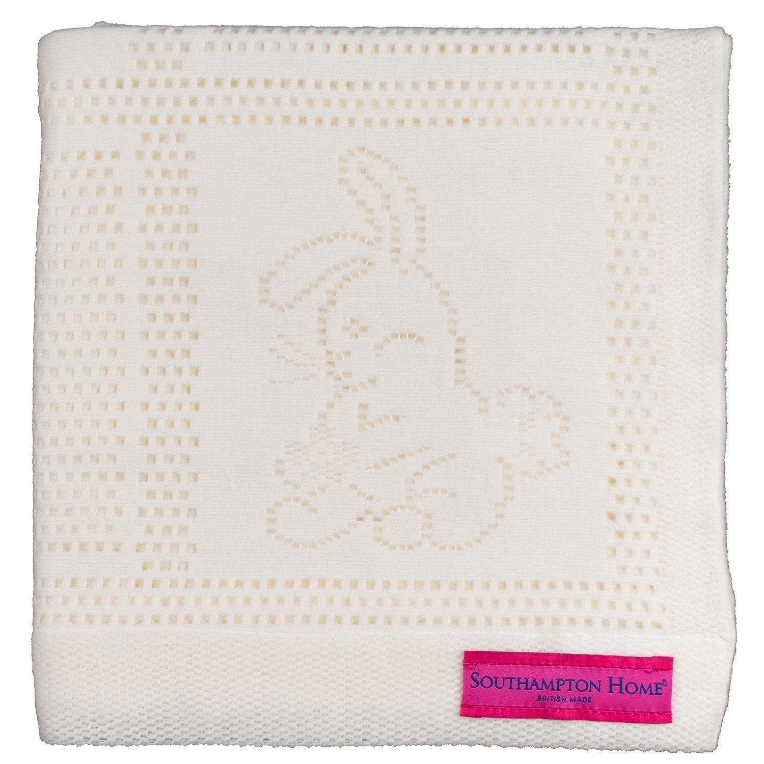 Southampton Home Lace Weave Bunny Baby Blanket ~ Ivory ~ - Osadia Concept Store