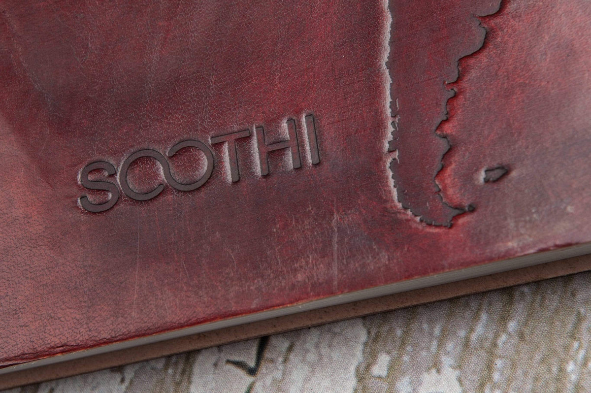 Extra Large World Map Handmade Leather Journal