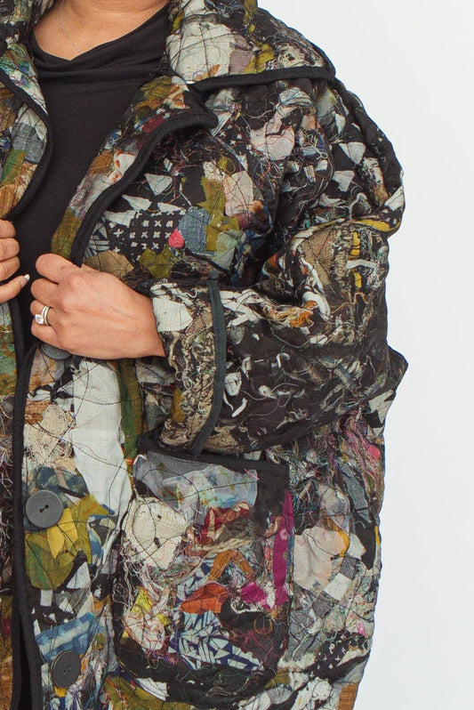 Zero Waste Free-Motion Quilt Silk Butterfly Jacket