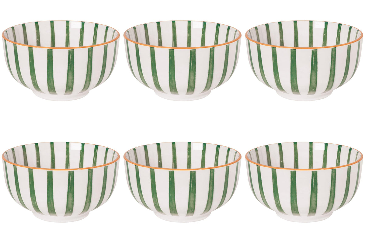 set of 6 Bowl Stamped 4.5" CitrusBurst