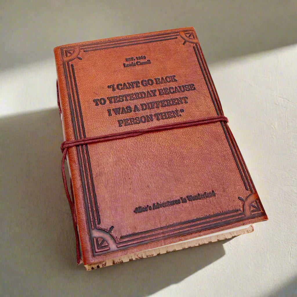 Alice In Wonderland Leather Journal