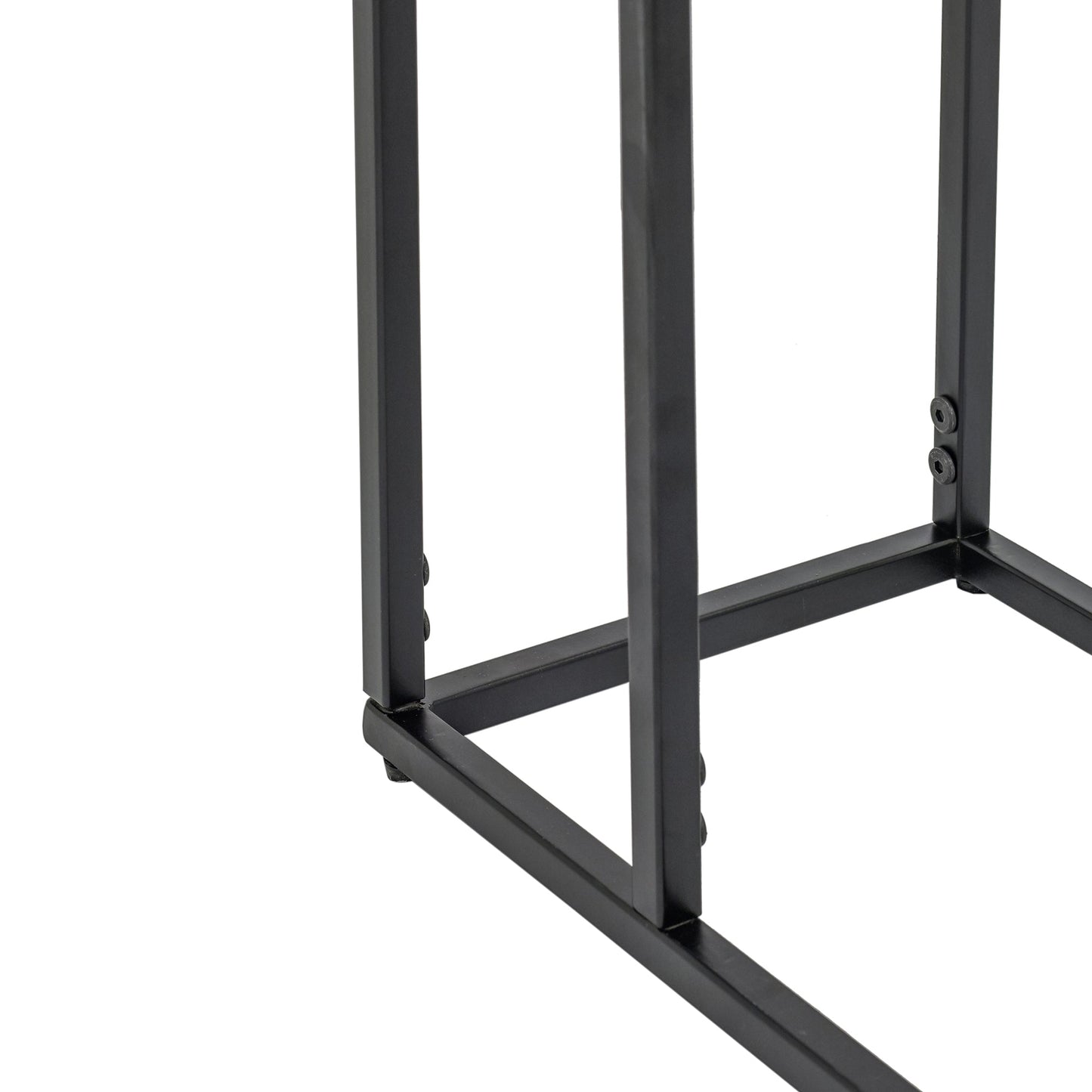 C-Shape Side Table with Marble Top