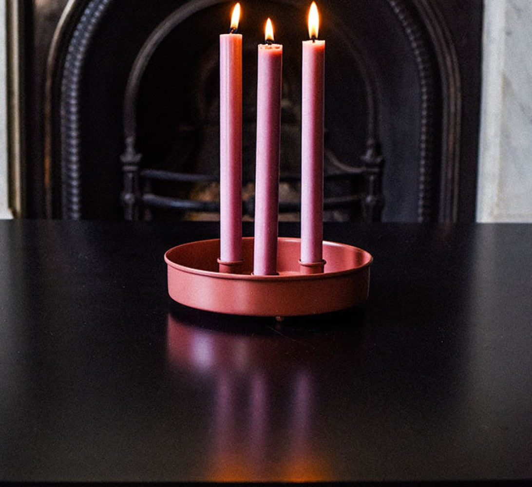 S/25 Old Rose Dinner Candles