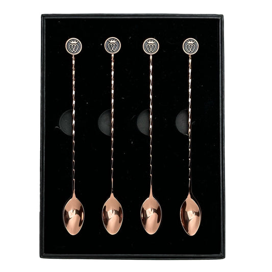 French Cocktail Spoons Gift Set ~ Copper ~