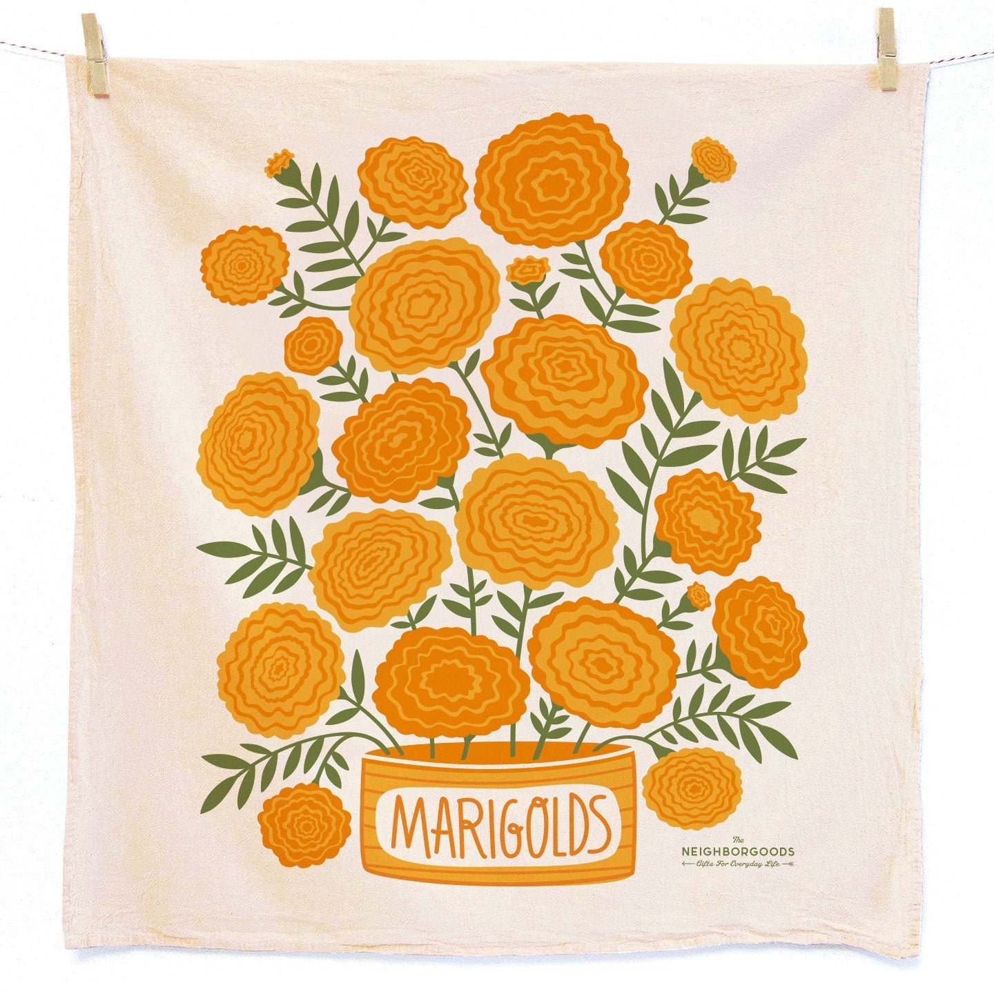 Marigolds Dish Towel + Sponge Cloth Gift Set