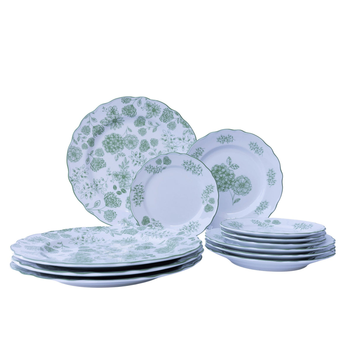 Blooming Dreams 12-Piece Porcelain Dinnerware Set