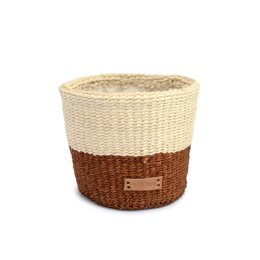 Others Striped Brown Flower Pot