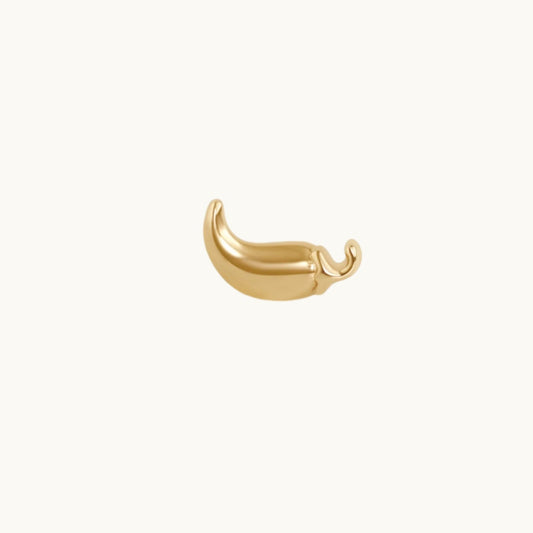 14K Yellow Gold Chili Stud