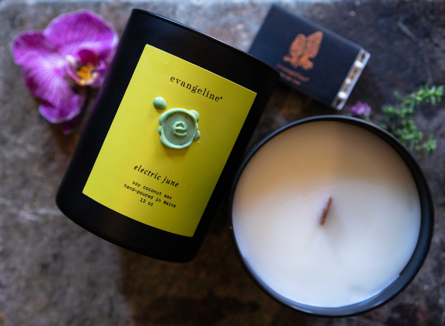 Evangeline Candle ~ electric june