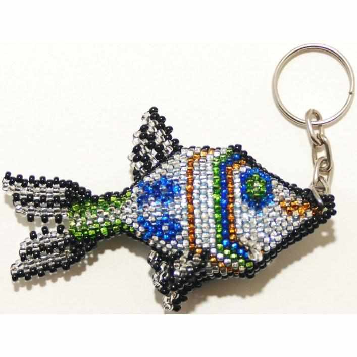 Fish Seed Bead Keychain - Mexico
