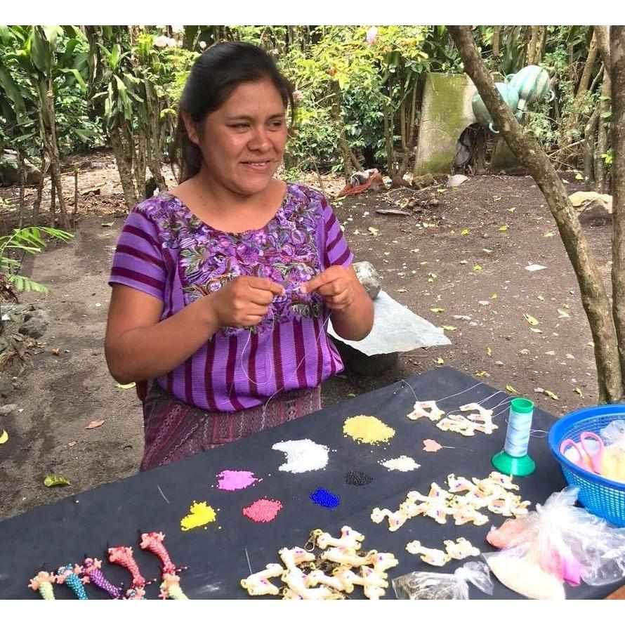 Fish Seed Bead Keychain - Mexico
