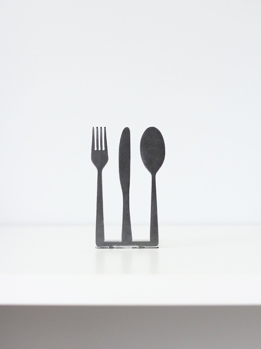 Fork Knife Spoon Kitchen Cookbook Bookend - Osadia Concept Store