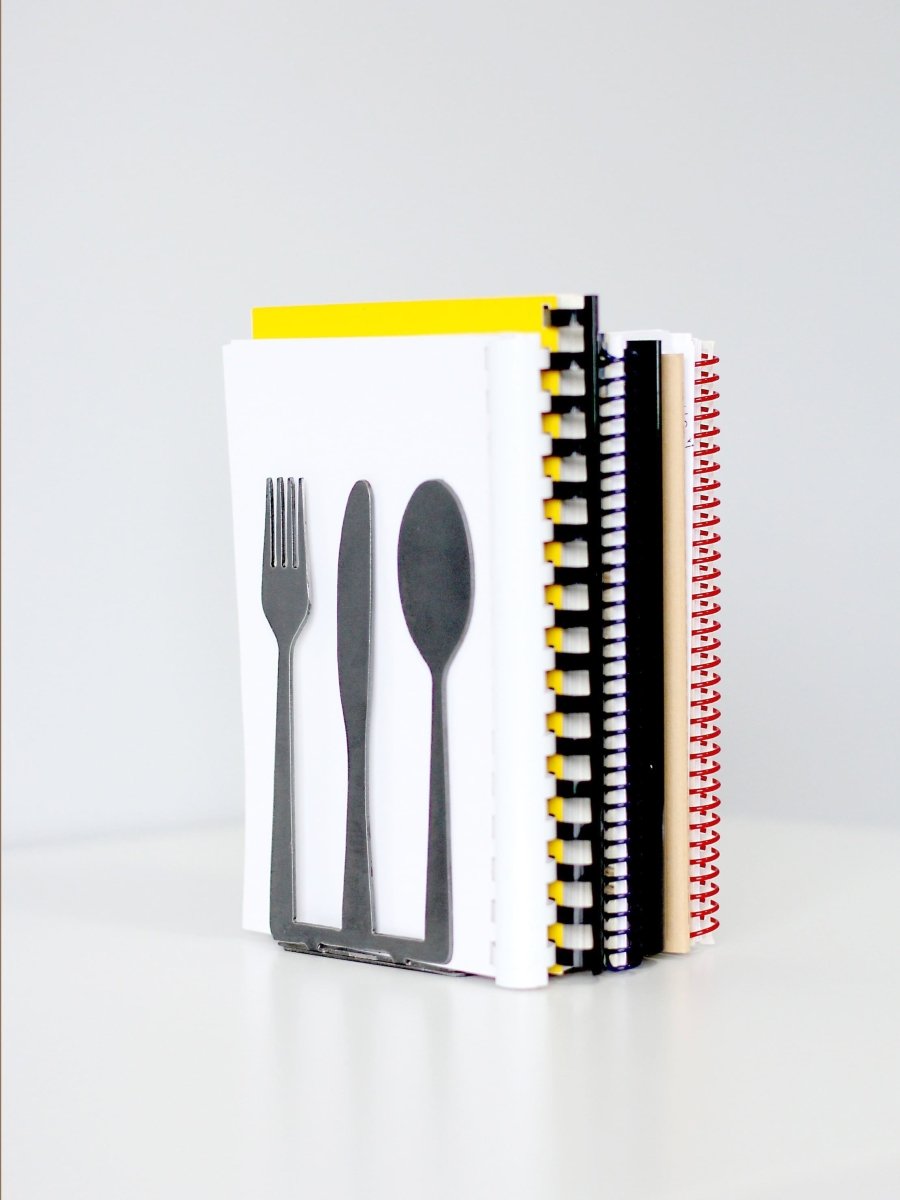 Fork Knife Spoon Kitchen Cookbook Bookend - Osadia Concept Store