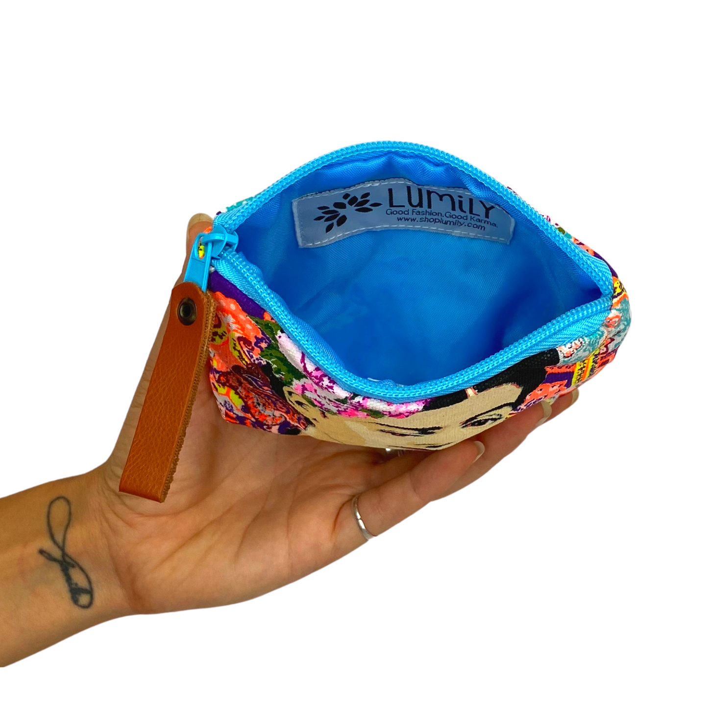Frida Kahlo Printed Boho Mexican Style Coin Purse - Thailand