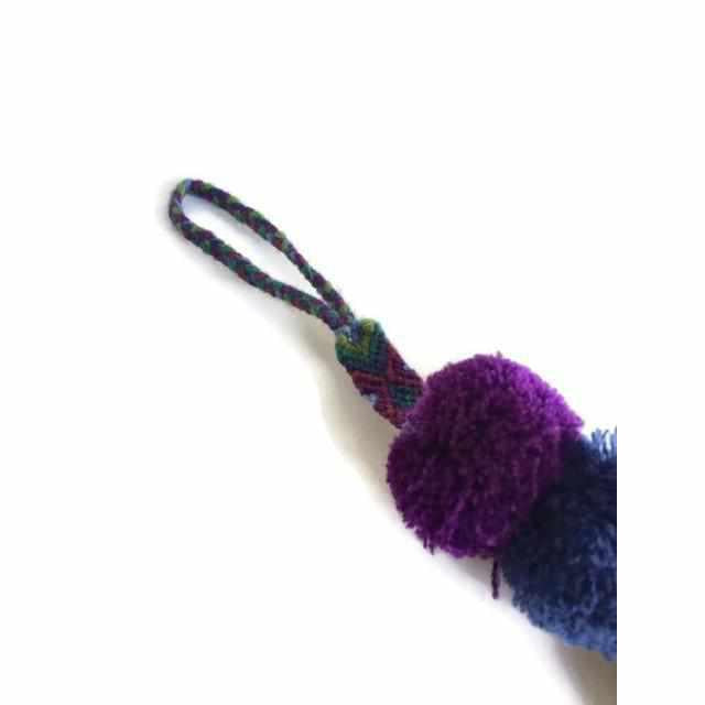 Earth Tone Friendship Tassel Zipper Pull with Pom Poms | Handmade in Mexico