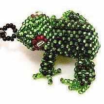 Frog Seed Bead Keychain - Mexico - Osadia Concept Store