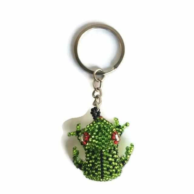 Frog Seed Bead Keychain - Mexico - Osadia Concept Store