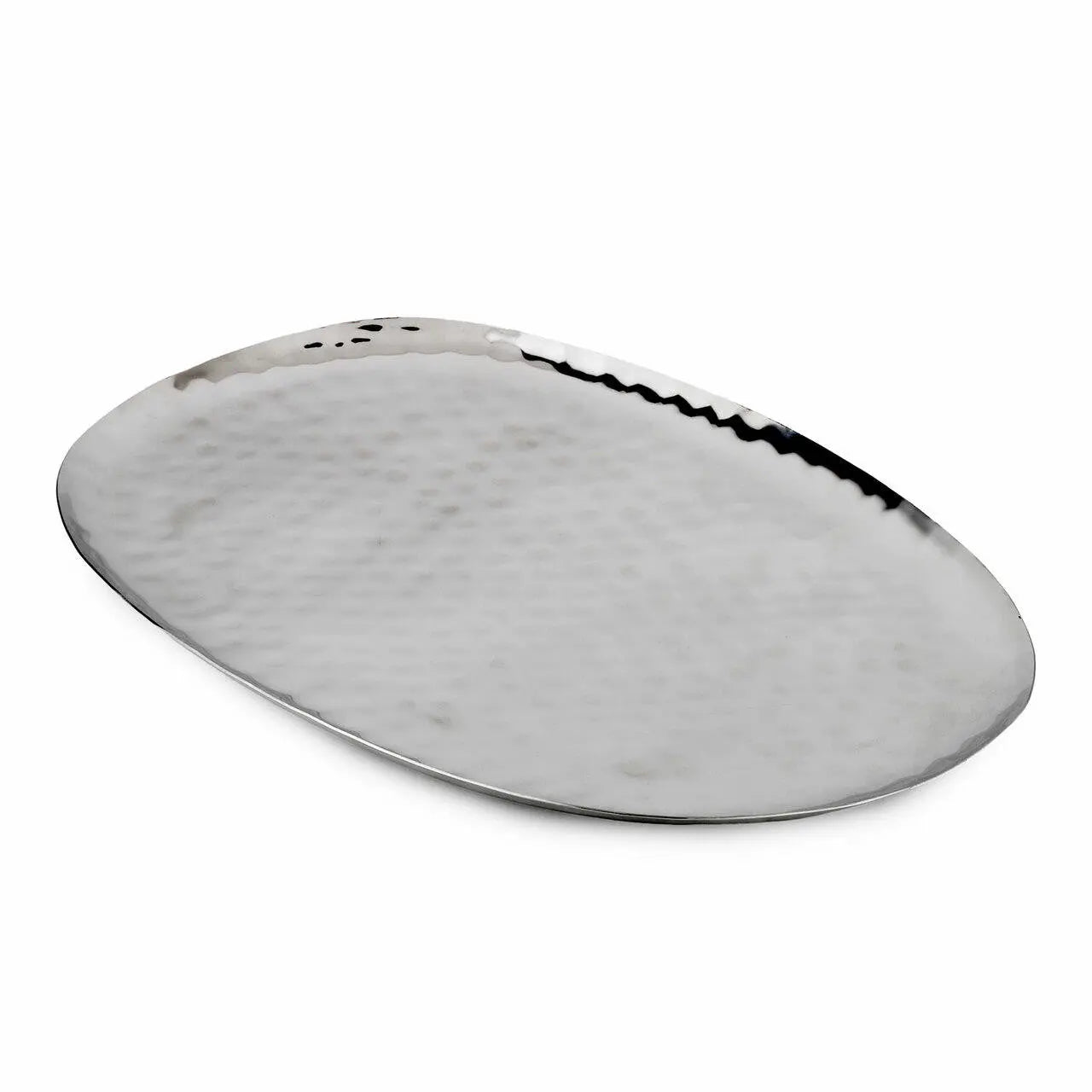 Full Polished Stainless Steel 18"X11" Oval Service Tray