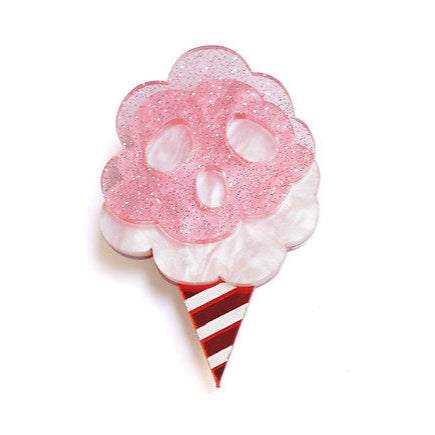 Ghost Cotton Candy Brooch by Laliblue