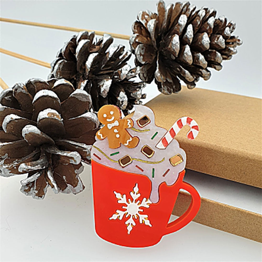 Gingerbread Latte Brooch by Cherryloco