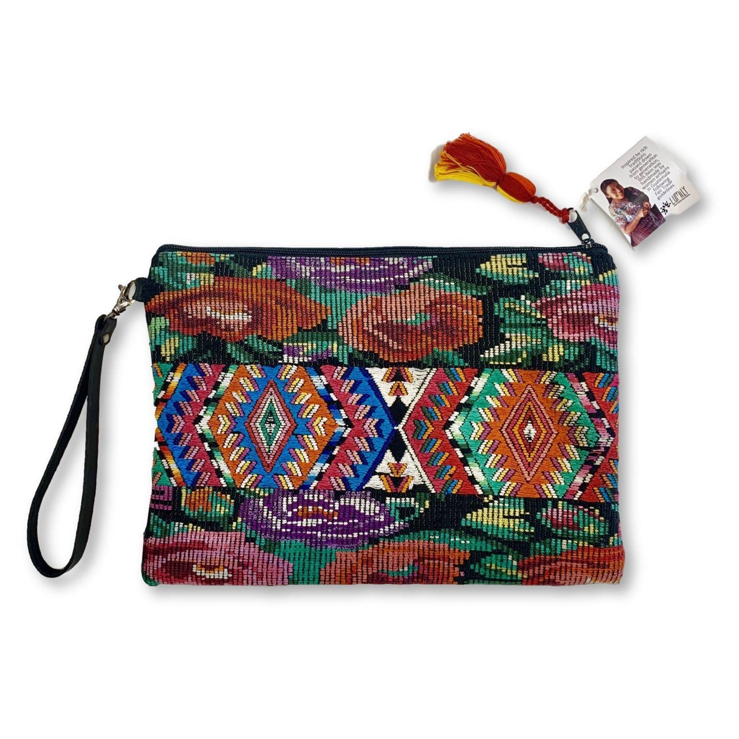 Gitana Huipil Upcycled Wristlet - Guatemala