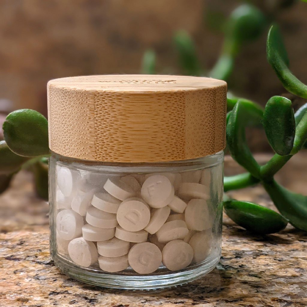 Glass Jar For Tooth Tablets - Empty - Osadia Concept Store