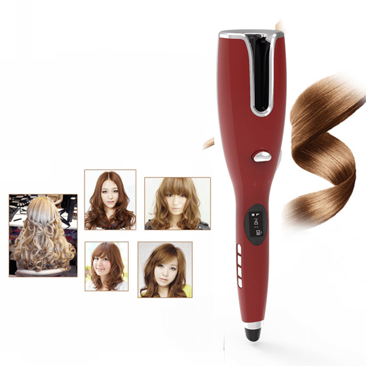 Go Curly USB-Charged Automatic Hair Curler - Effortless Beachy Waves