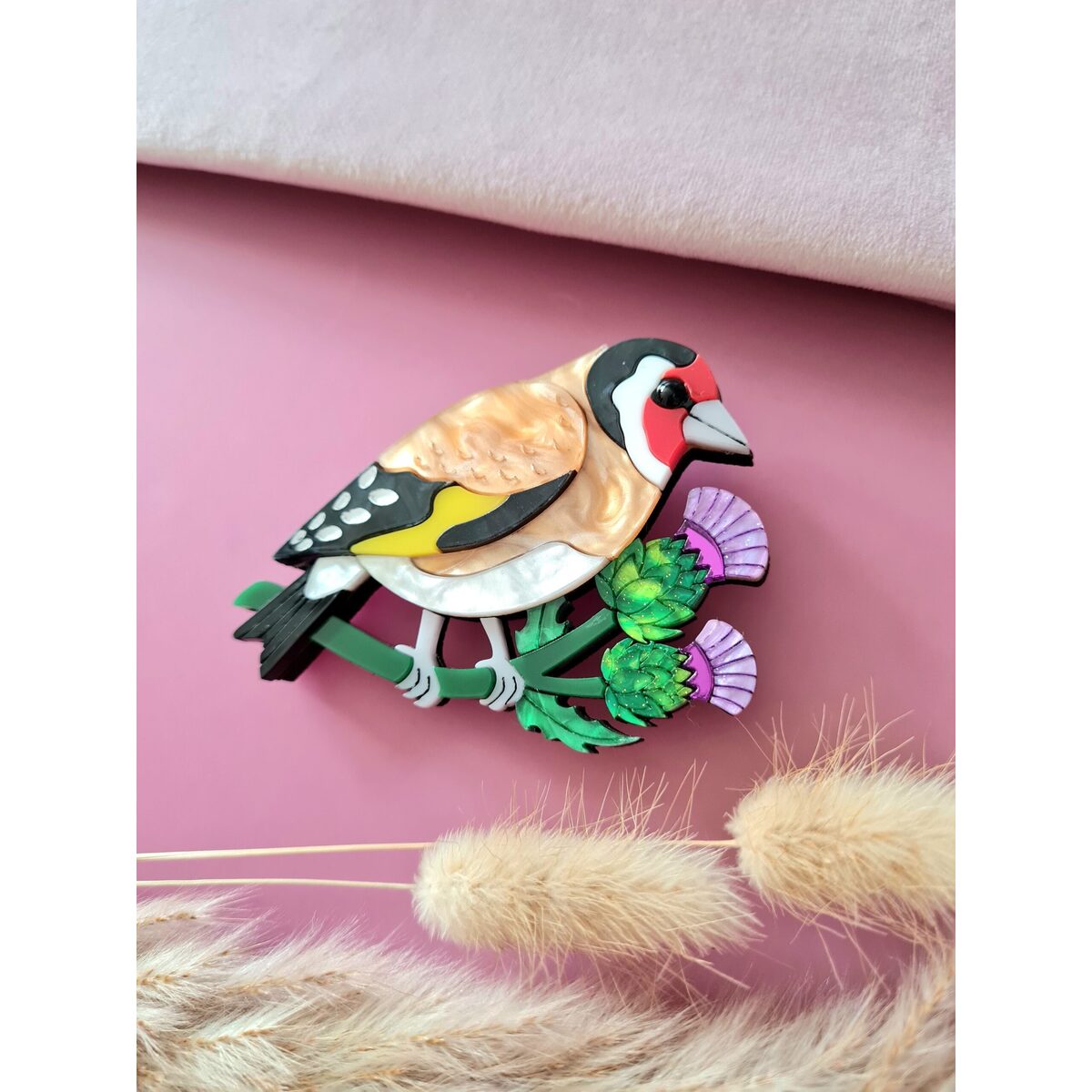 Goldfinch Brooch by Cherryloco