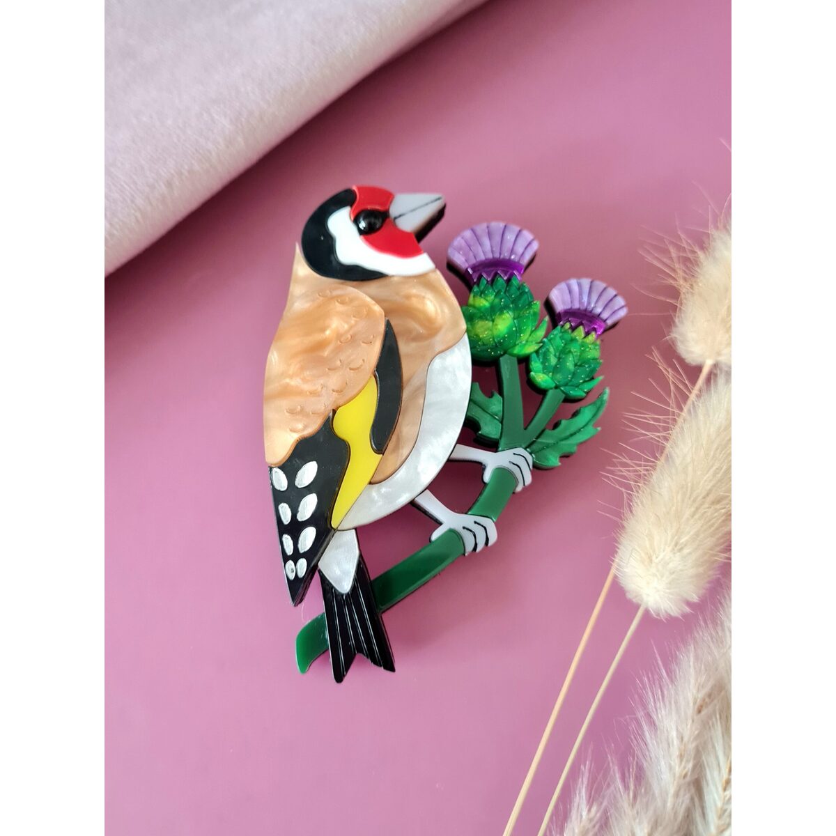 Goldfinch Brooch by Cherryloco