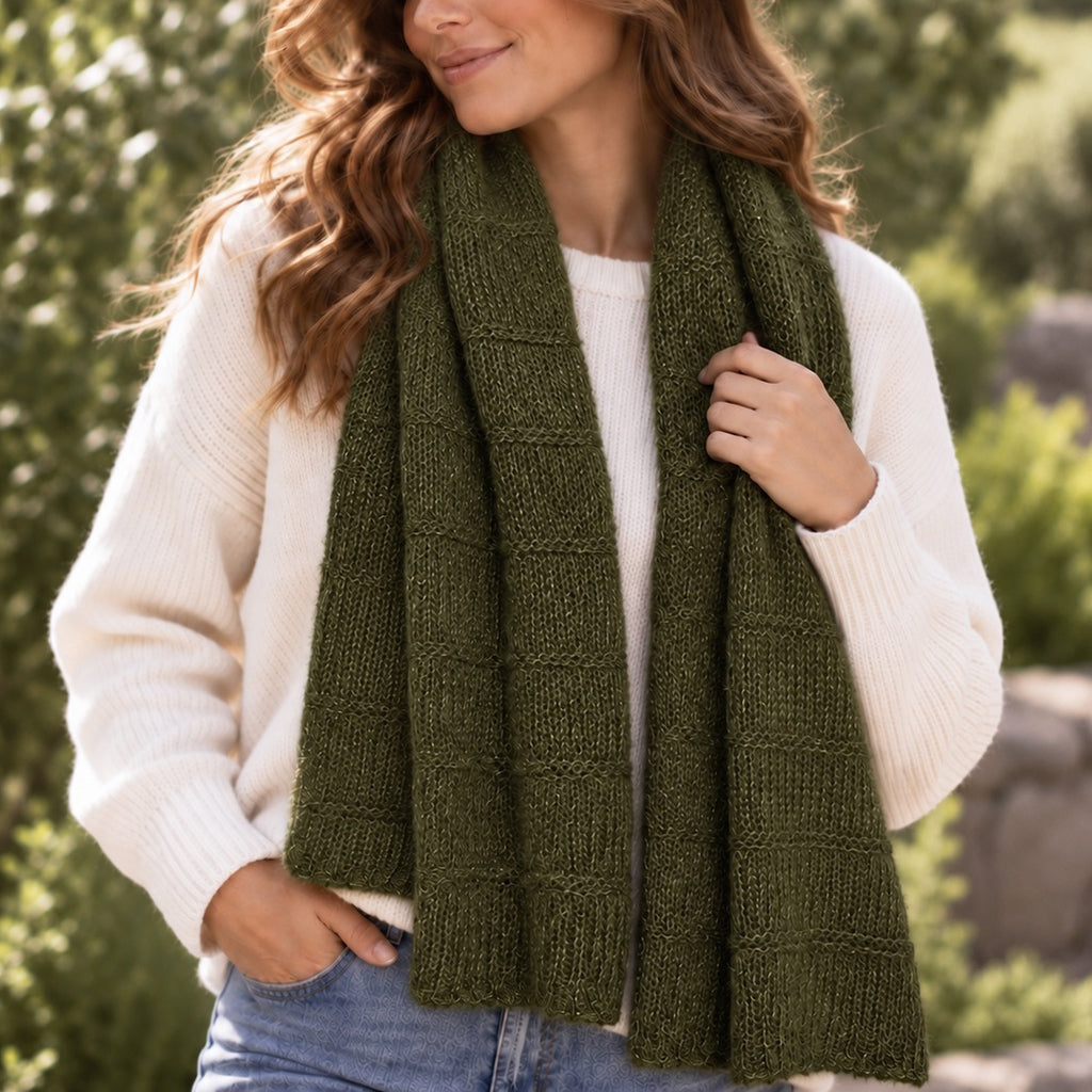 Moss Green Highland Alpaca Scarf