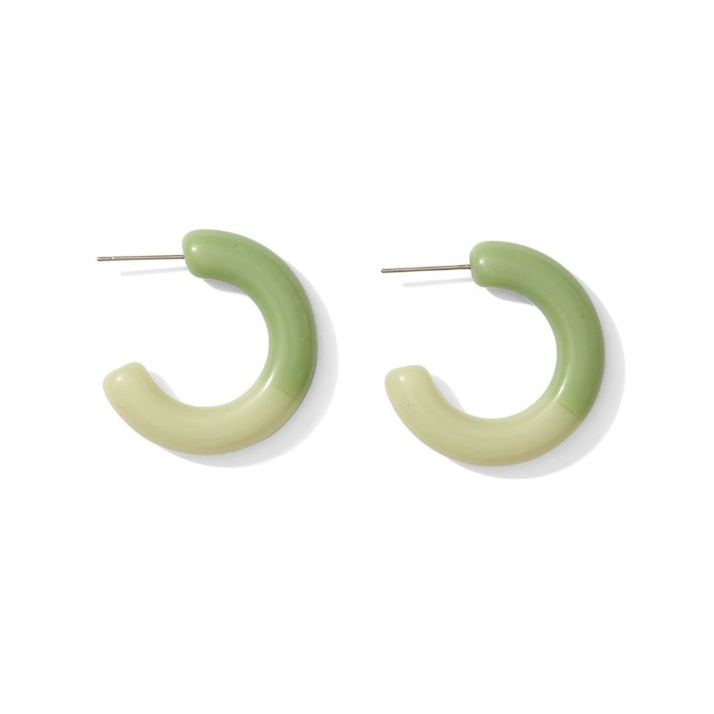 Mint Green Ombre Hoop Earrings