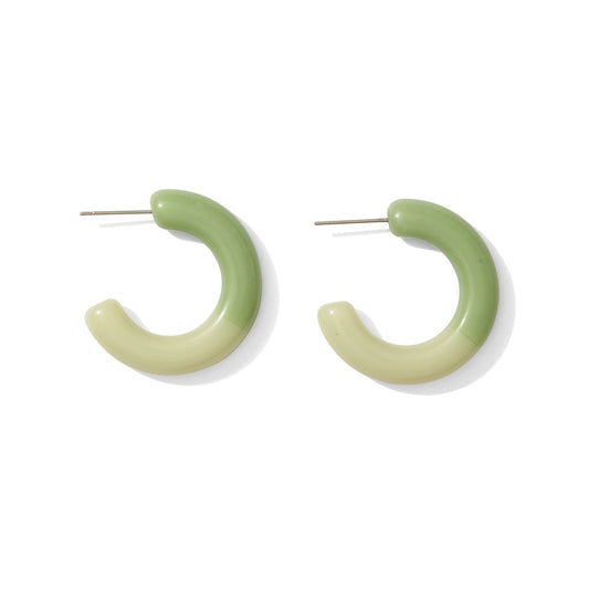Mint Green Ombre Hoop Earrings
