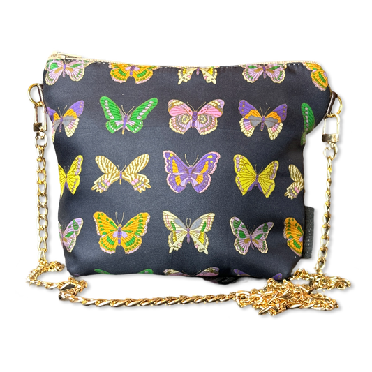 Farfalle Blue Vintage Scarf Crossbody Bag