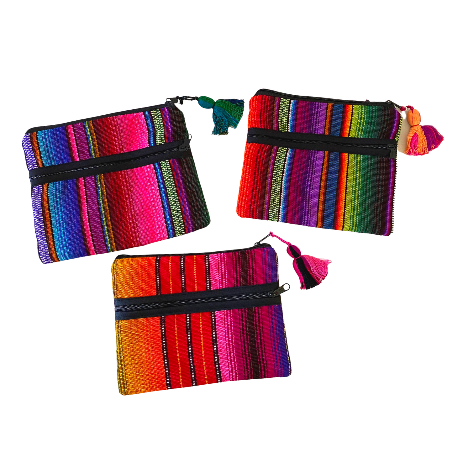 Hacienda Sarape Striped Multicolor Clutch - Guatemala