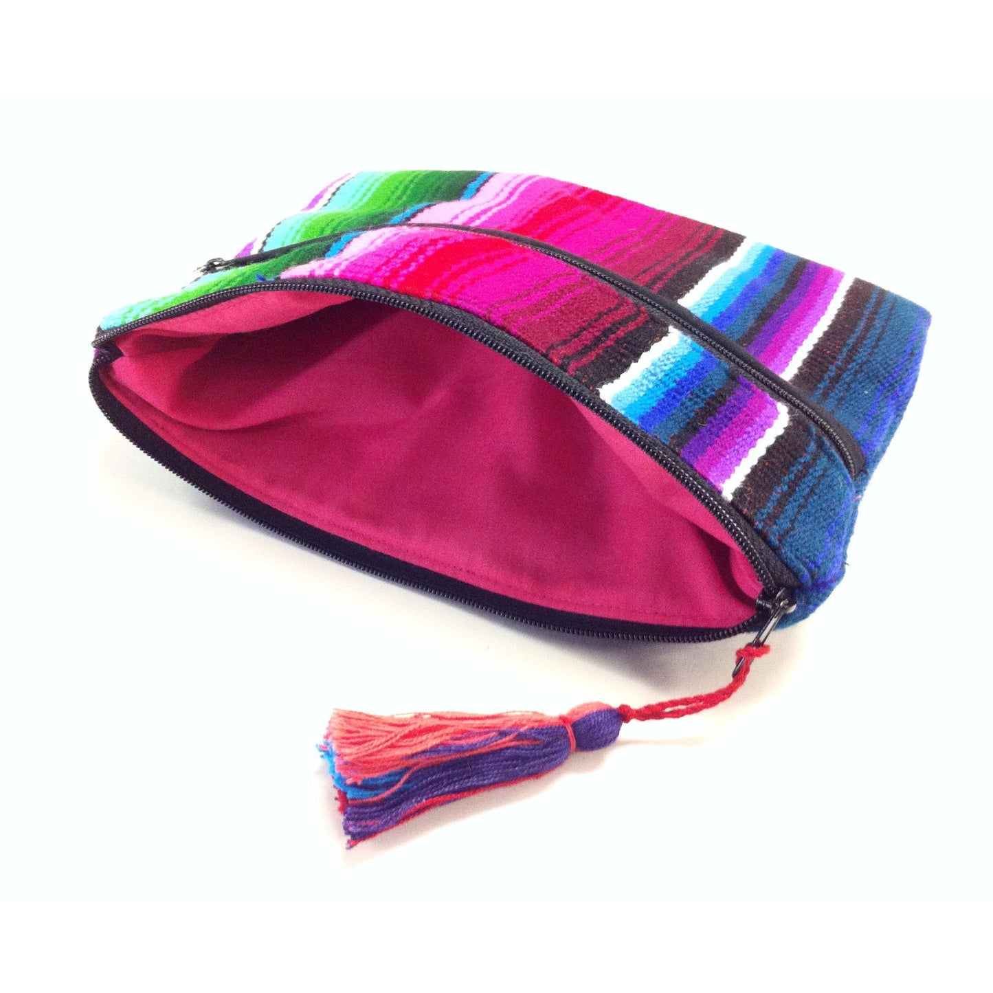 Hacienda Sarape Striped Multicolor Clutch - Guatemala